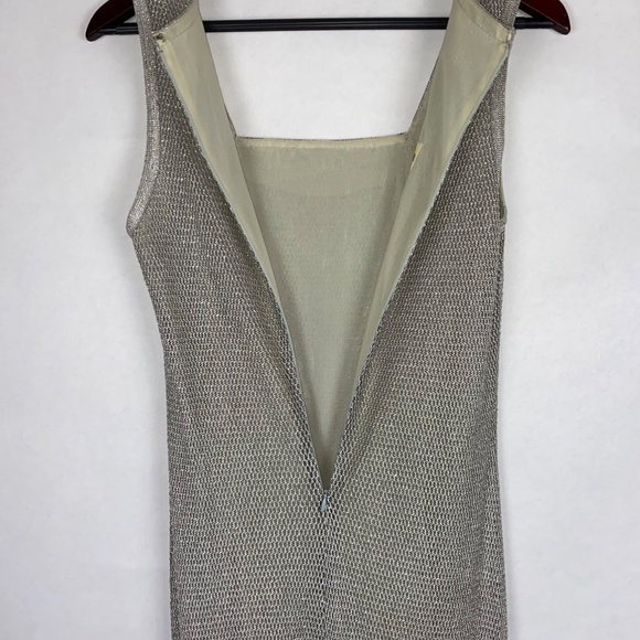 Damianou Vintage Metallic Formal Sleeveless Maxi Dress size Small EUC - Picture 7 of 8